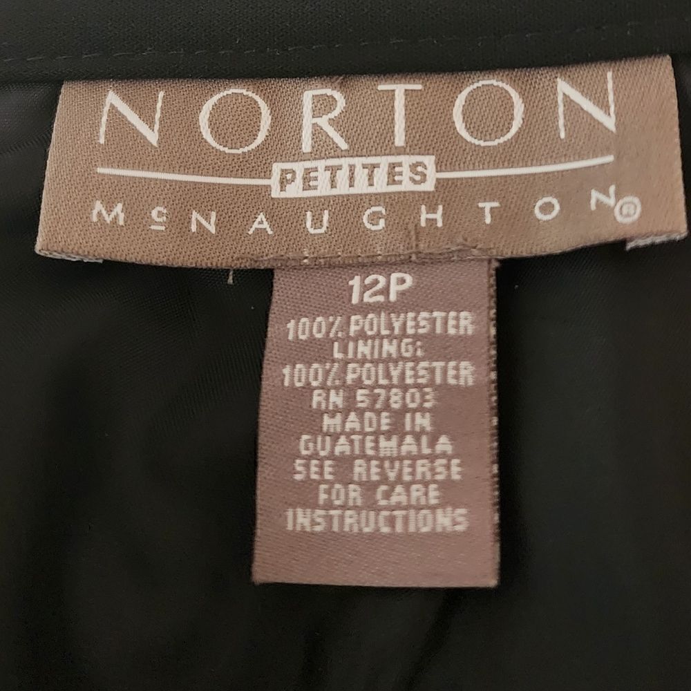 NORTON MCNAUGHTON WOMEN'S BLACK LINED SKIRT SIZE 12 PETITE - Picture 3 of 5